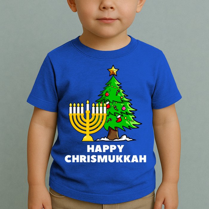 Happy Chrismukkah Funny Hanukkah And Christmas Gift Toddler T-Shirt