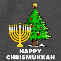 Happy Chrismukkah Funny Hanukkah And Christmas Gift Vector Backpack
