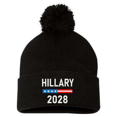 Hillary Clinton For President Hillary Clinton 2028 Pom Pom 12in Knit Beanie