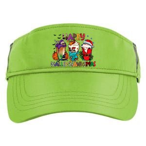 Hallothanksmas Coffee Fall Vibes Cute Halloween Thanksgiving Adult Drive Performance Visor