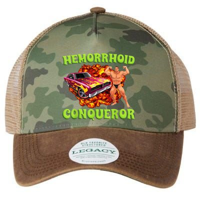 Hemorrhoid Conqueror Funny Meme Dank Weird Joke Women Legacy Tie Dye Trucker Hat