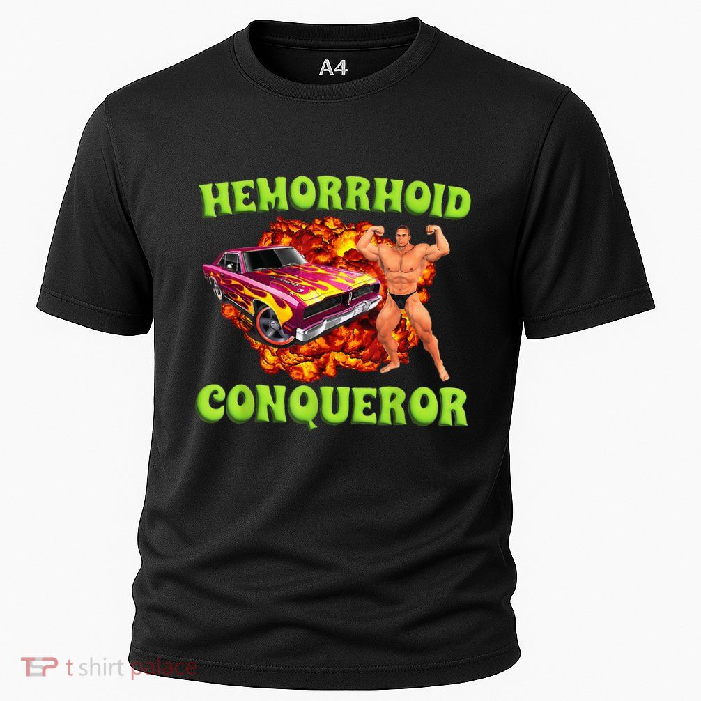 Hemorrhoid Conqueror Funny Meme Dank Weird Joke Women Cooling Performance Crew T-Shirt