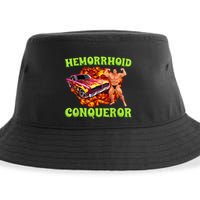 Hemorrhoid Conqueror Funny Meme Dank Weird Joke Women Sustainable Bucket Hat