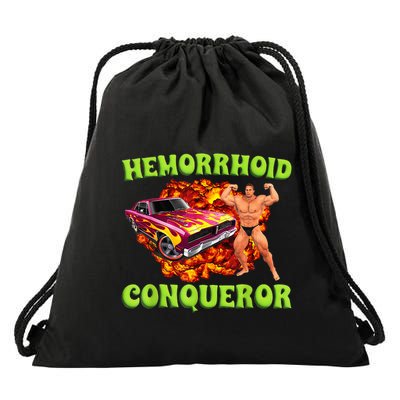 Hemorrhoid Conqueror Funny Meme Dank Weird Joke Women Drawstring Bag
