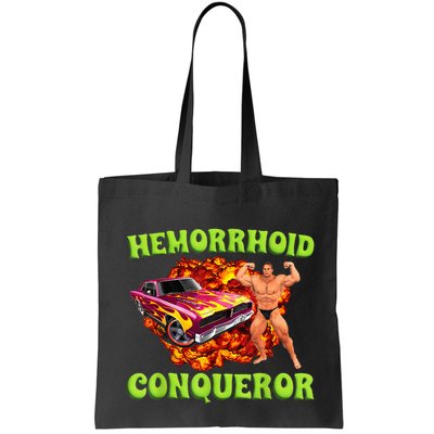 Hemorrhoid Conqueror Funny Meme Dank Weird Joke Women Bag