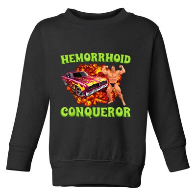 Hemorrhoid Conqueror Funny Meme Dank Weird Joke Women Toddler Sweatshirt