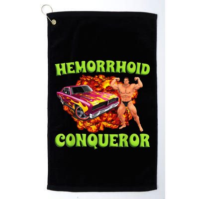 Hemorrhoid Conqueror Funny Meme Dank Weird Joke Women Golf Towel