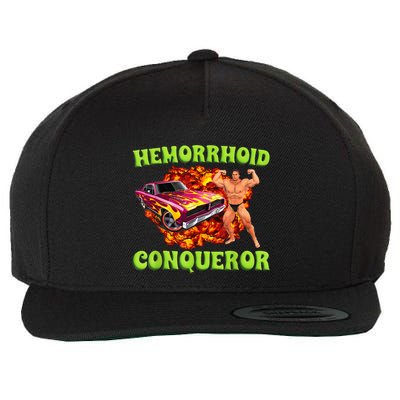 Hemorrhoid Conqueror Funny Meme Dank Weird Joke Women Wool Snapback Cap