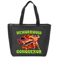 Hemorrhoid Conqueror Funny Meme Dank Weird Joke Women Zip Tote Bag