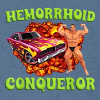 Hemorrhoid Conqueror Funny Meme Dank Weird Joke Women Garment-Dyed Sweatshirt