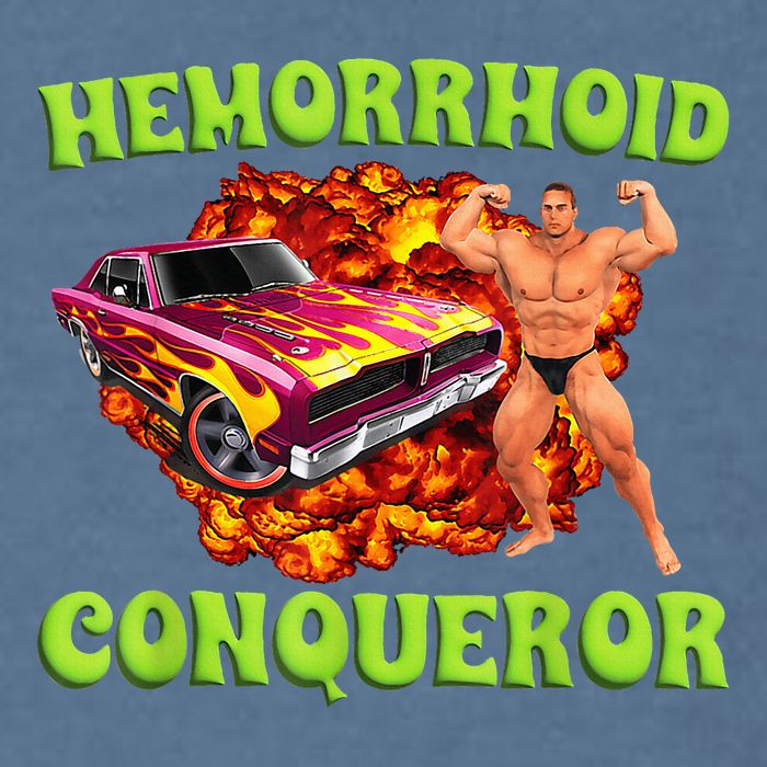 Hemorrhoid Conqueror Funny Meme Dank Weird Joke Women Garment-Dyed Sweatshirt