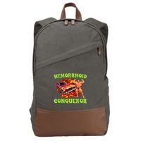 Hemorrhoid Conqueror Funny Meme Dank Weird Joke Women Cotton Canvas Backpack