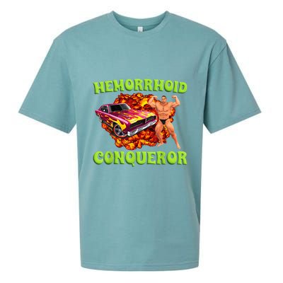 Hemorrhoid Conqueror Funny Meme Dank Weird Joke Women Sueded Cloud Jersey T-Shirt