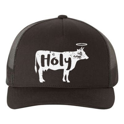 Holy Cow Funny Dairy Farmer Midwest Pride Yupoong Adult 5-Panel Trucker Hat