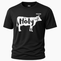 Holy Cow Funny Dairy Farmer Midwest Pride Cooling Performance Crew T-Shirt