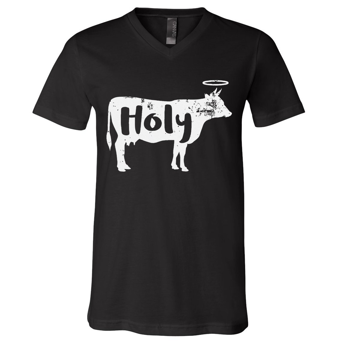 Holy Cow Funny Dairy Farmer Midwest Pride V-Neck T-Shirt