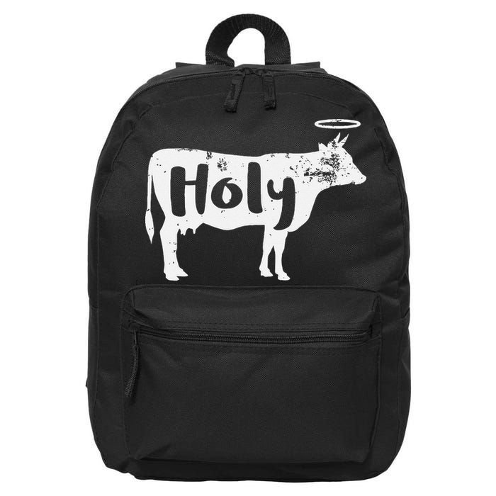 Holy Cow Funny Dairy Farmer Midwest Pride 16 in Basic Backpack