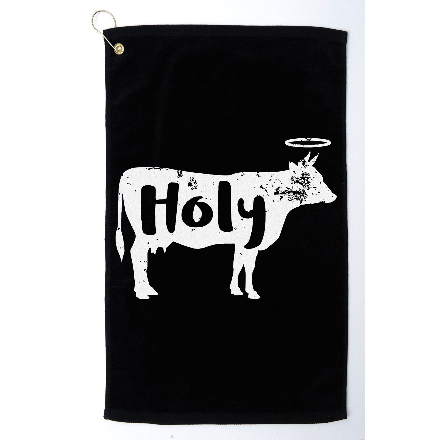 Holy Cow Funny Dairy Farmer Midwest Pride Golf Towel