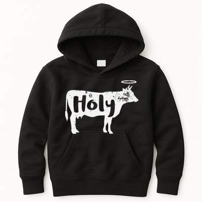 Holy Cow Funny Dairy Farmer Midwest Pride Kids Hoodie