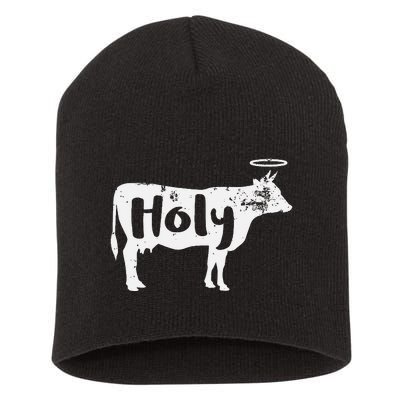 Holy Cow Funny Dairy Farmer Midwest Pride Short Acrylic Beanie