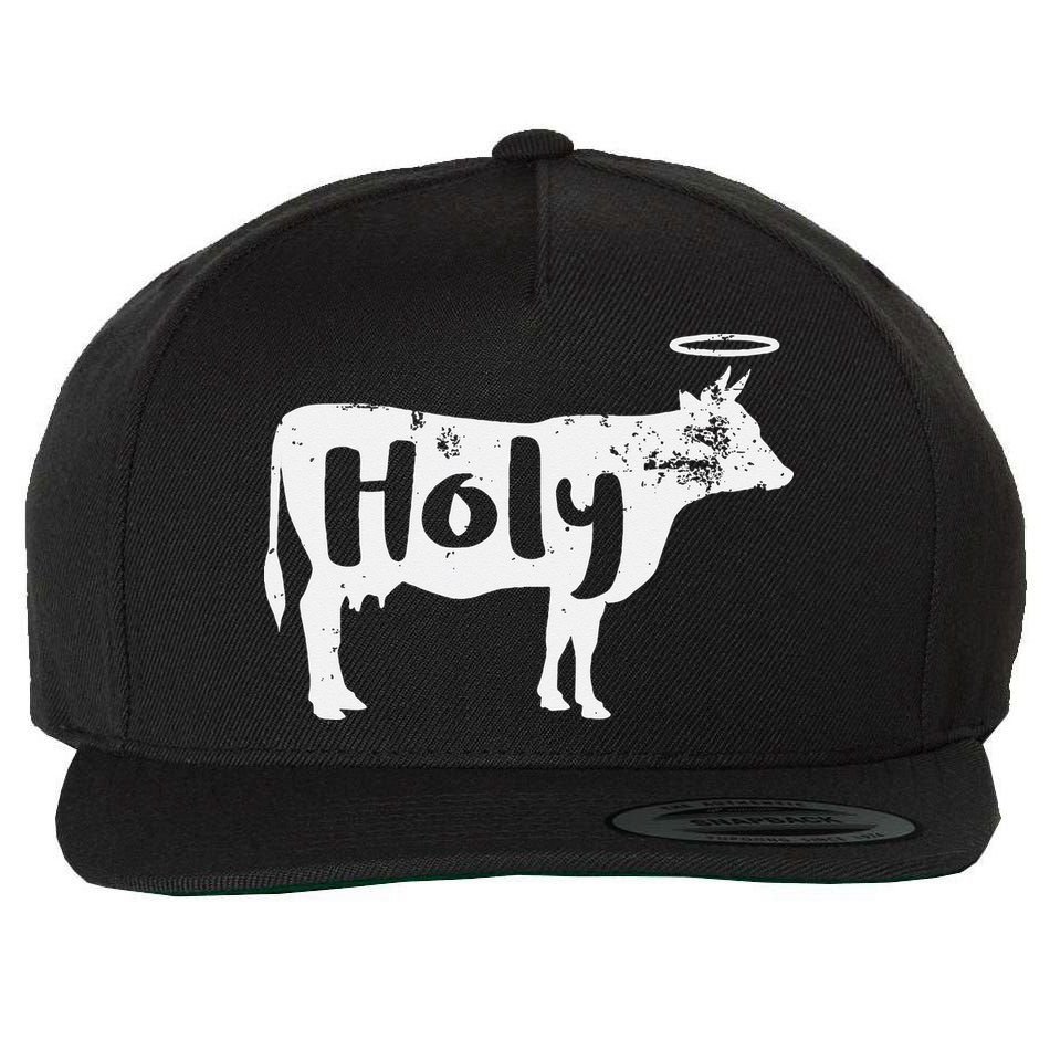 Holy Cow Funny Dairy Farmer Midwest Pride Wool Snapback Cap