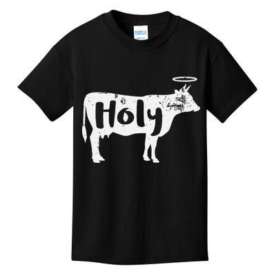 Holy Cow Funny Dairy Farmer Midwest Pride Kids T-Shirt