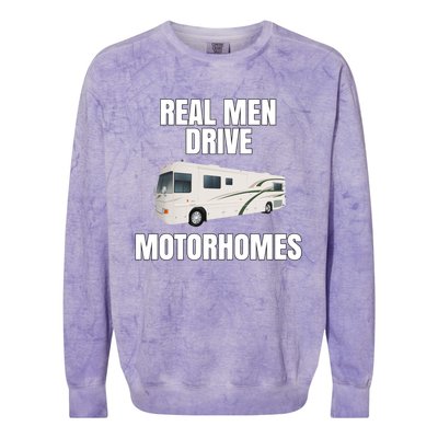 Happy Camper Funny Rver Rving Real Drive Motorhomes Gift Great Gift Colorblast Crewneck Sweatshirt