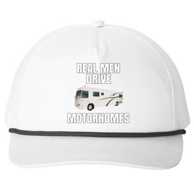 Happy Camper Funny Rver Rving Real Drive Motorhomes Gift Great Gift Snapback Five-Panel Rope Hat