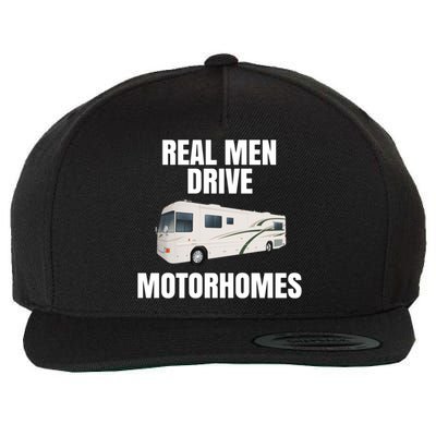 Happy Camper Funny Rver Rving Real Drive Motorhomes Gift Great Gift Wool Snapback Cap