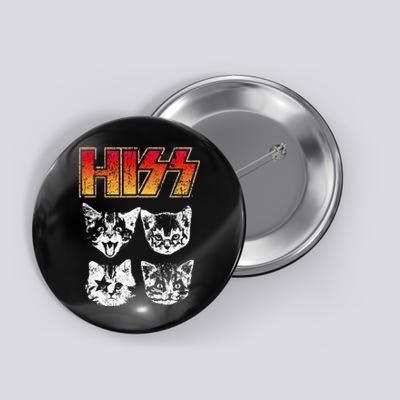 HISS Cat Funny Cats Kittens Rock Music Cat Lover Hiss Button