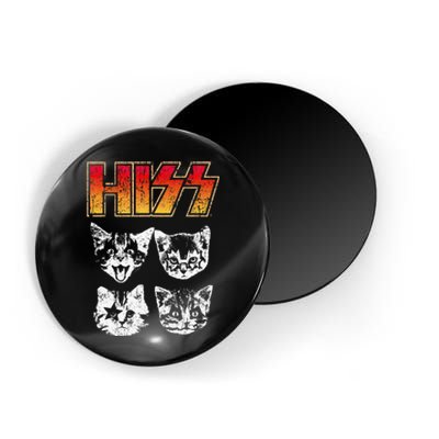 HISS Cat Funny Cats Kittens Rock Music Cat Lover Hiss Magnet