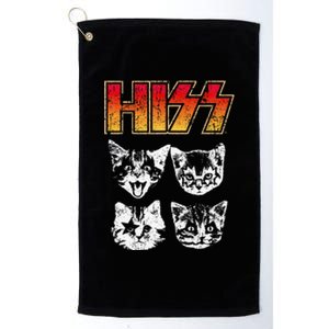 HISS Cat Funny Cats Kittens Rock Music Cat Lover Hiss Platinum Collection Golf Towel