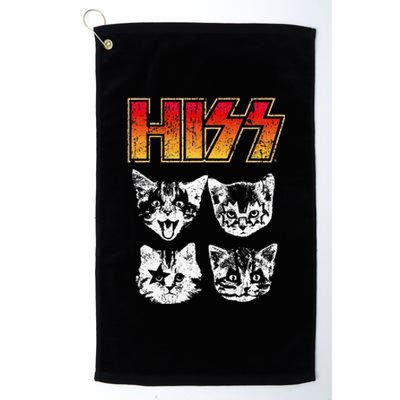 HISS Cat Funny Cats Kittens Rock Music Cat Lover Hiss Platinum Collection Golf Towel