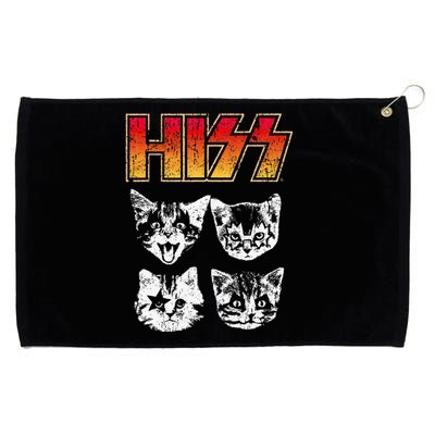 HISS Cat Funny Cats Kittens Rock Music Cat Lover Hiss Grommeted Golf Towel