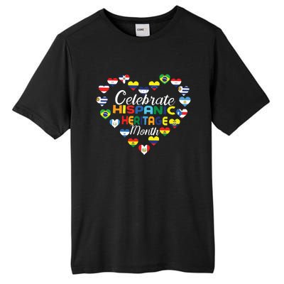 Hispanic Countries Flags Celebrate Hispanic Heritage Month Tall Fusion ChromaSoft Performance T-Shirt