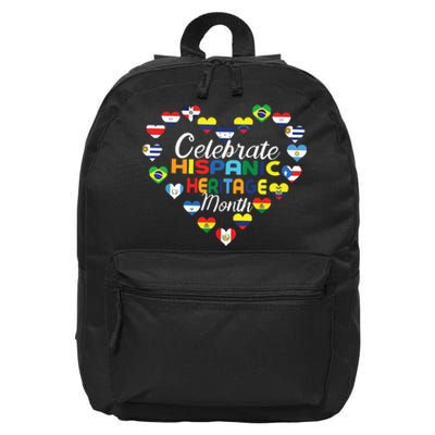 Hispanic Countries Flags Celebrate Hispanic Heritage Month 16 in Basic Backpack