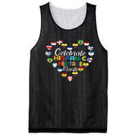 Hispanic Countries Flags Celebrate Hispanic Heritage Month Mesh Reversible Basketball Jersey Tank