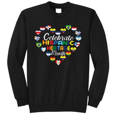 Hispanic Countries Flags Celebrate Hispanic Heritage Month Tall Sweatshirt