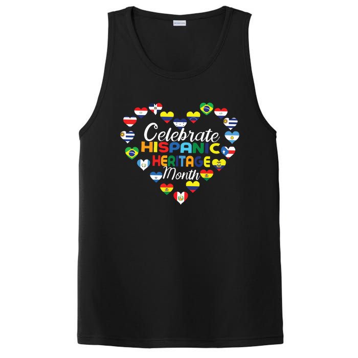 Hispanic Countries Flags Celebrate Hispanic Heritage Month PosiCharge Competitor Tank