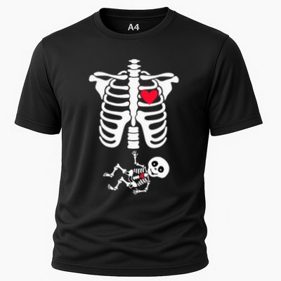 Halloween Costume for Pregnant Mom to Be Skeleton Performance Shirt