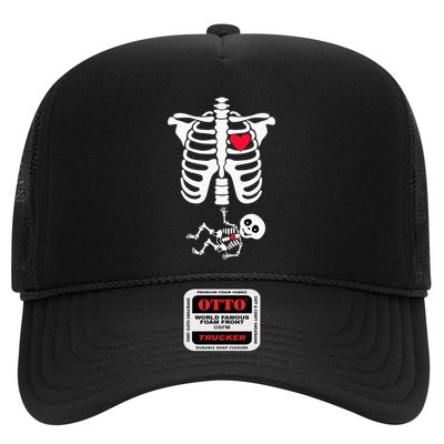 Halloween Costume for Pregnant Mom to Be Skeleton Trucker Hat