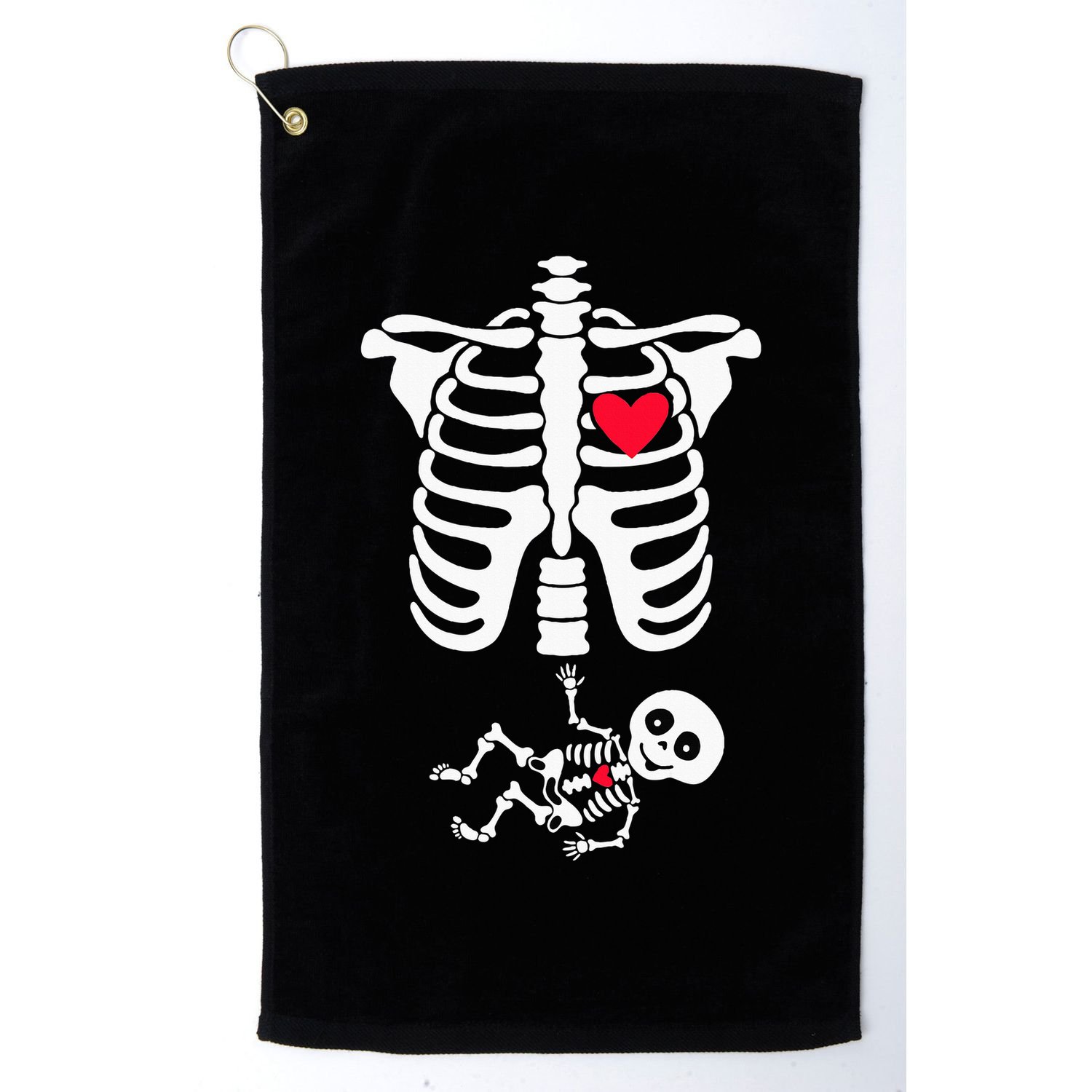 Halloween Costume for Pregnant Mom to Be Skeleton Golf Towel