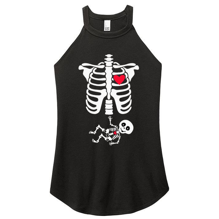 Halloween Costume for Pregnant Mom to Be Skeleton Women's Perfect Tri Rocker Tank
