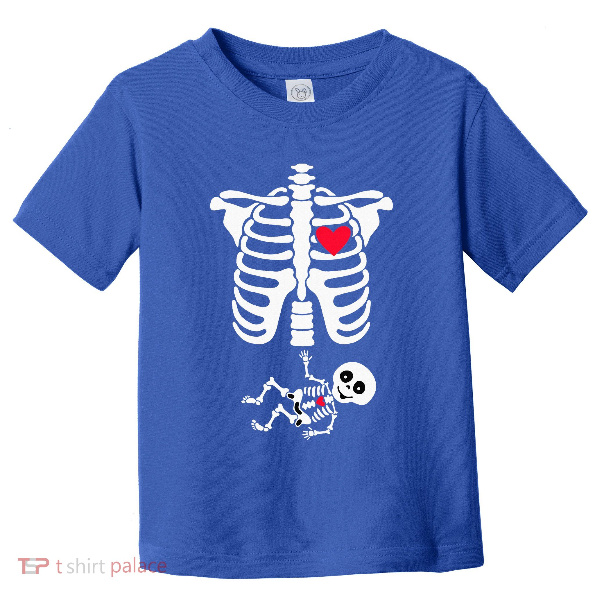 Halloween Costume for Pregnant Mom to Be Skeleton Toddler T-Shirt