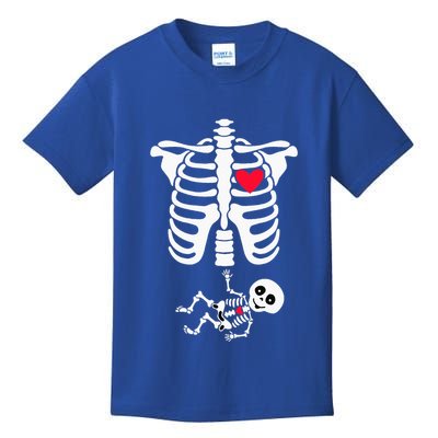 Halloween Costume for Pregnant Mom to Be Skeleton Kids T-Shirt