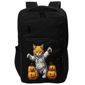 Halloween Cats Funny Cat Halloween Impact Tech Backpack