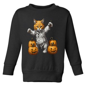 Halloween Cats Funny Cat Halloween Toddler Sweatshirt