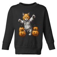 Halloween Cats Funny Cat Halloween Toddler Sweatshirt