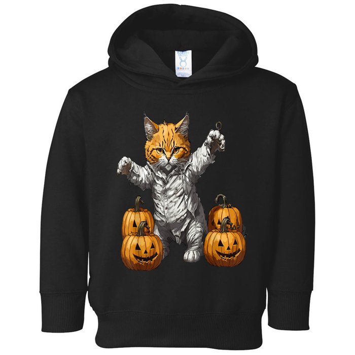 Halloween Cats Funny Cat Halloween Toddler Hoodie