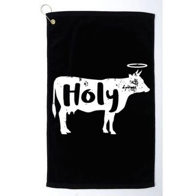 Holy Cow Funny Dairy Farmer Midwest Pride Platinum Collection Golf Towel